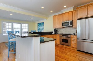 Fridge, microwave, oven, stovetop - 4BR Duplex Steps to Beach! (Kure Beach)