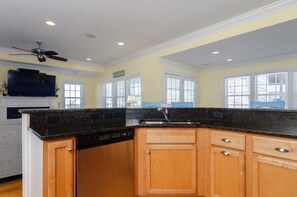 Fridge, microwave, oven, stovetop - 4BR Duplex Steps to Beach! (Kure Beach)