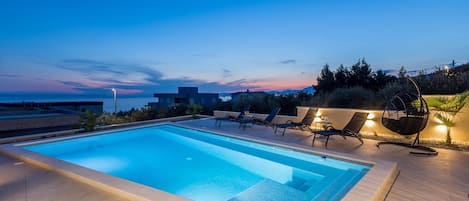 A heated pool