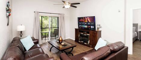 Condo, Multiple Beds, Pool Access, Garden View (Bahama Bliss Retreat) | Living area | 42-inch flat-screen TV with digital channels
