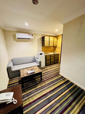 Apartment, 1 bedroom, small Livingroom | Living area | 43-inch Smart TV with satellite channels - The residence hotel (Jeddah)