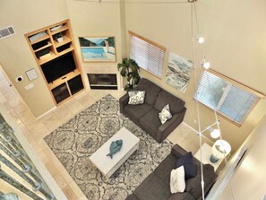 House, Multiple Beds, Patio, Partial Ocean View (Beauty by the Beach) | Living area | 42-inch flat-screen TV with digital channels - Beauty by the Beach Socal Fun! (Long Beach)