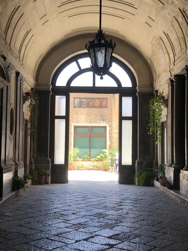 At the Palazzo Del Principe, at the Massimo, in the center of Palermo