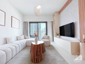 Living area - Exclusive Burj Crown 4b Balcony Burj Khalifa View (Dubai)