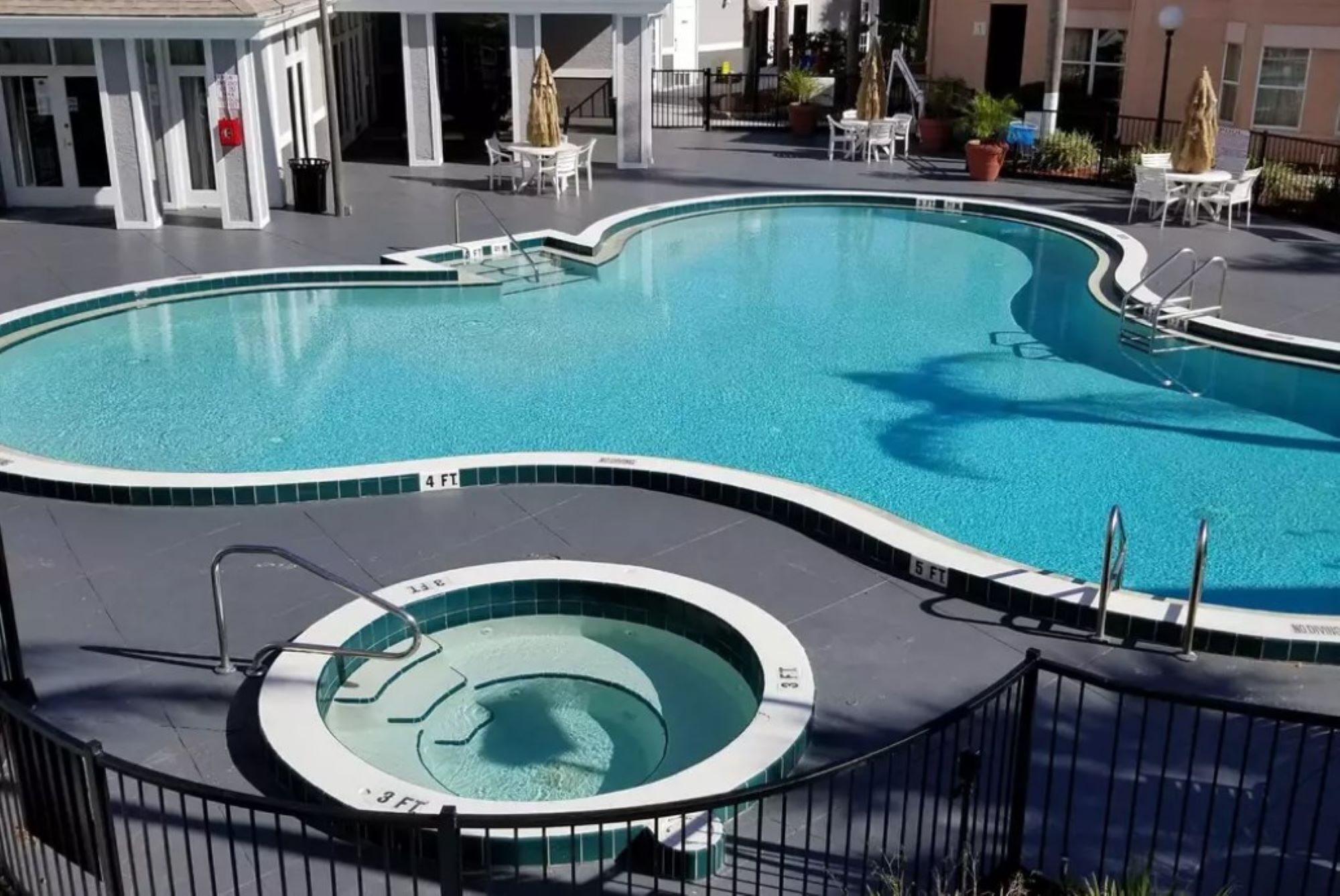 Outdoor pool, a heated pool