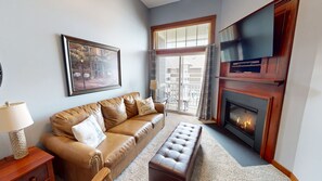 TV, fireplace, DVD player