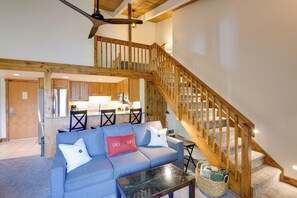 TV, fireplace - Ski-In/Ski-Out Steamboat Condo w/ Slope-Side Views (Steamboat Springs)