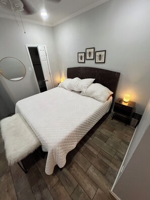 2 bedrooms, iron/ironing board, travel crib, WiFi