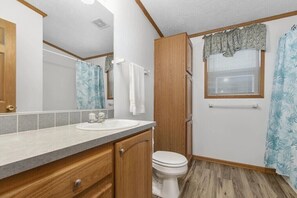 Towels, soap, toilet paper