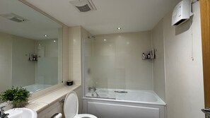 Shower, bidet, soap, shampoo
