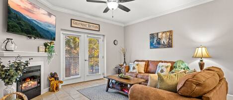 TV connectée, cheminée