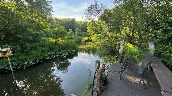 Property grounds - Cozy Riverside 2-bedroom RV in Charming Burton Ohio (Burton)