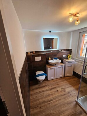 Hair dryer, towels, soap, shampoo - Vacation apartment at the Ilse Falls II (Ilsenburg (Harz))