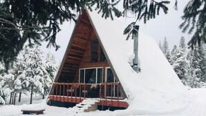 Unclassified image, 3 of 27, button - A-frame cabin tucked in the woods with complete privacy in the mountains.   (De Borgia)