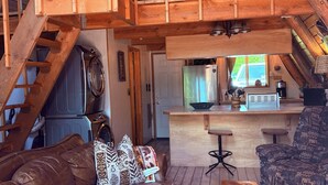 Unclassified image, 5 of 27, button - A-frame cabin tucked in the woods with complete privacy in the mountains.   (De Borgia)