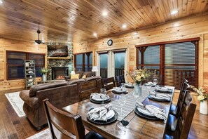 Dining - Mountain Cabin | Theater, Games, Hot Tub + Views, Downtown Access (Gatlinburg)