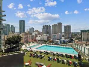 Outdoor pool, a heated pool