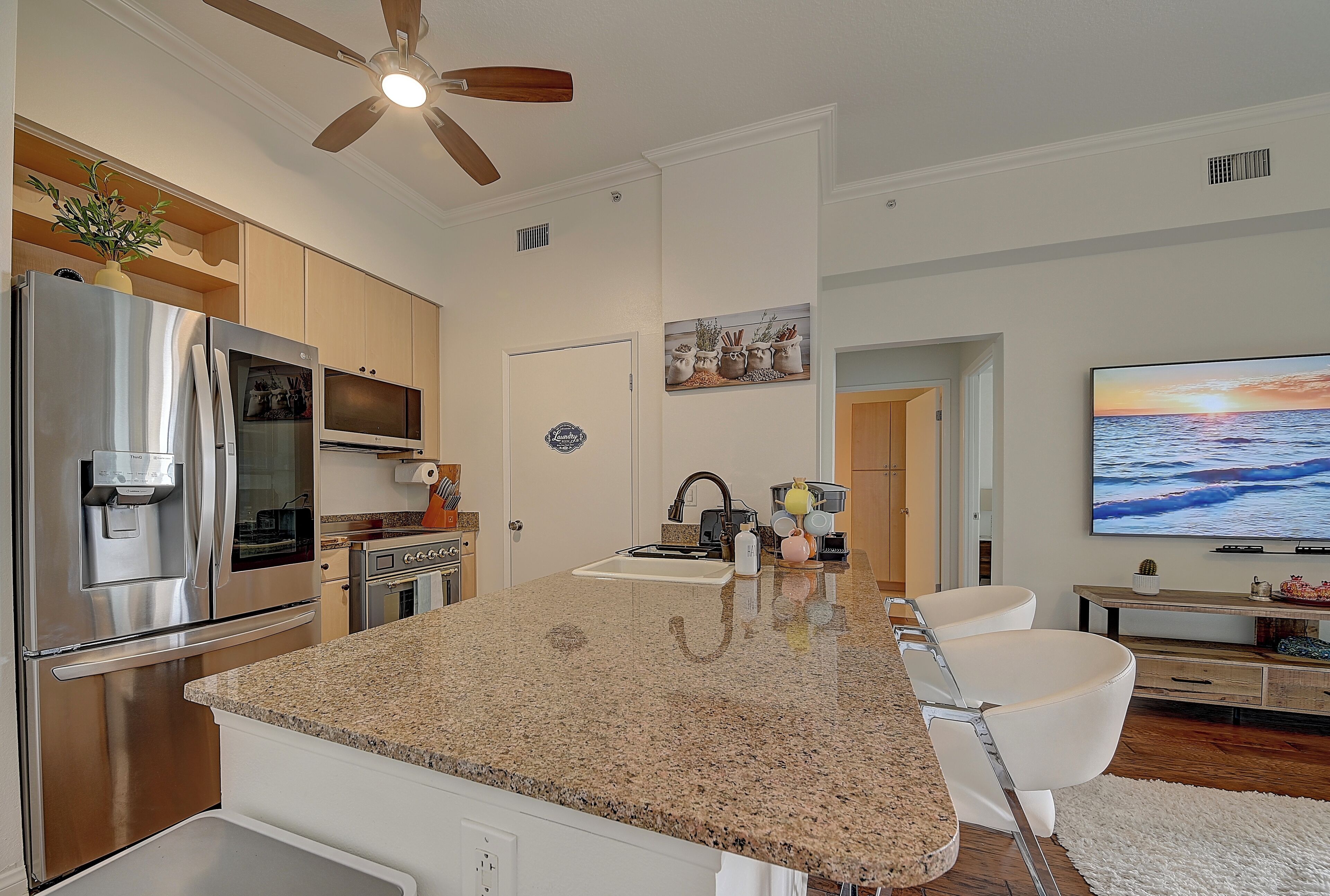 Microwave, oven, stovetop, dishwasher