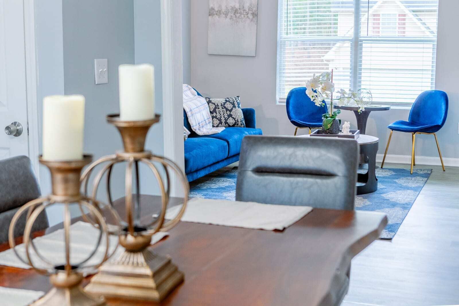 Elegant Haven: Stylish Interiors with Serene Deck Views and Modern Comforts