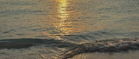 On the beach, white sand, beach bar