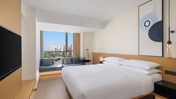 Executive-Zimmer, 1 King-Bett, Stadtblick | Schreibtisch, kostenloses WLAN, Bettwäsche