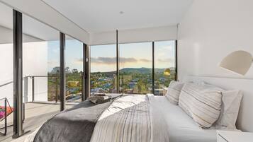 1 bedroom, desk, iron/ironing board, travel cot