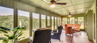 Home w/ Fire Pit on 27 Acres in Walhalla!