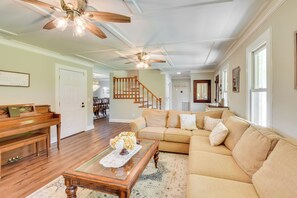 House (4 Bedrooms) | Interior - Home w/ Fire Pit on 27 Acres in Walhalla! (Walhalla)