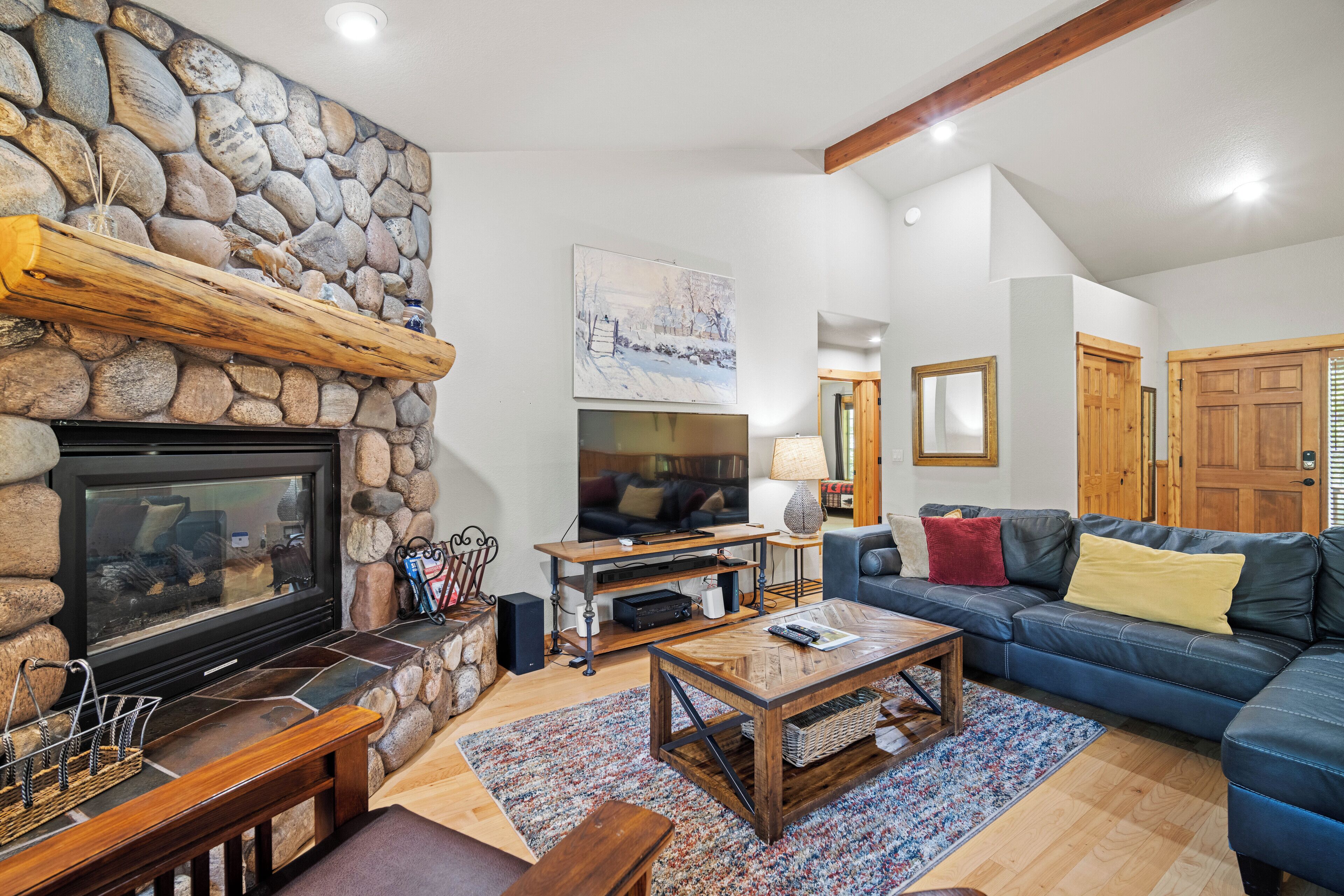 TV, fireplace, table tennis