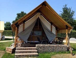 Tent | Exterior - Safari Tent With Bathroom, 9 km From Maastricht (Berg en Terblijt)
