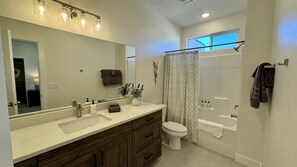 Hair dryer, towels