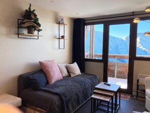 Living area - 12nd floor, view valley, balcony, tv, ski locker, 50m², Avoriaz (Avoriaz)
