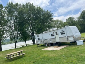 Exterior - Cozy 2-bedroom RV on the Ohio River near historic Madison, IN with AC & a view! (Madison)