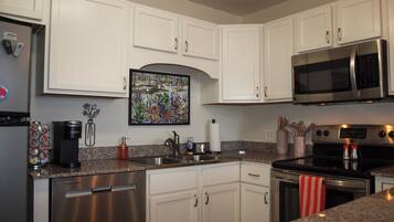 Microwave, oven, stovetop, dishwasher