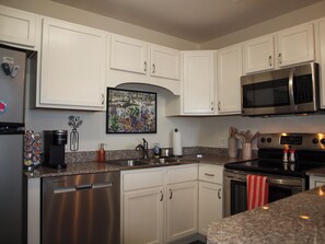 Microwave, oven, stovetop, dishwasher