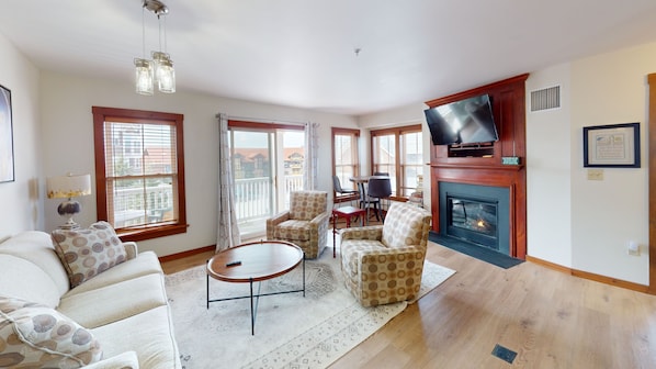 TV, fireplace - Expansive and plush 2BR+ with epic village views! by RedAwning (Snowshoe)