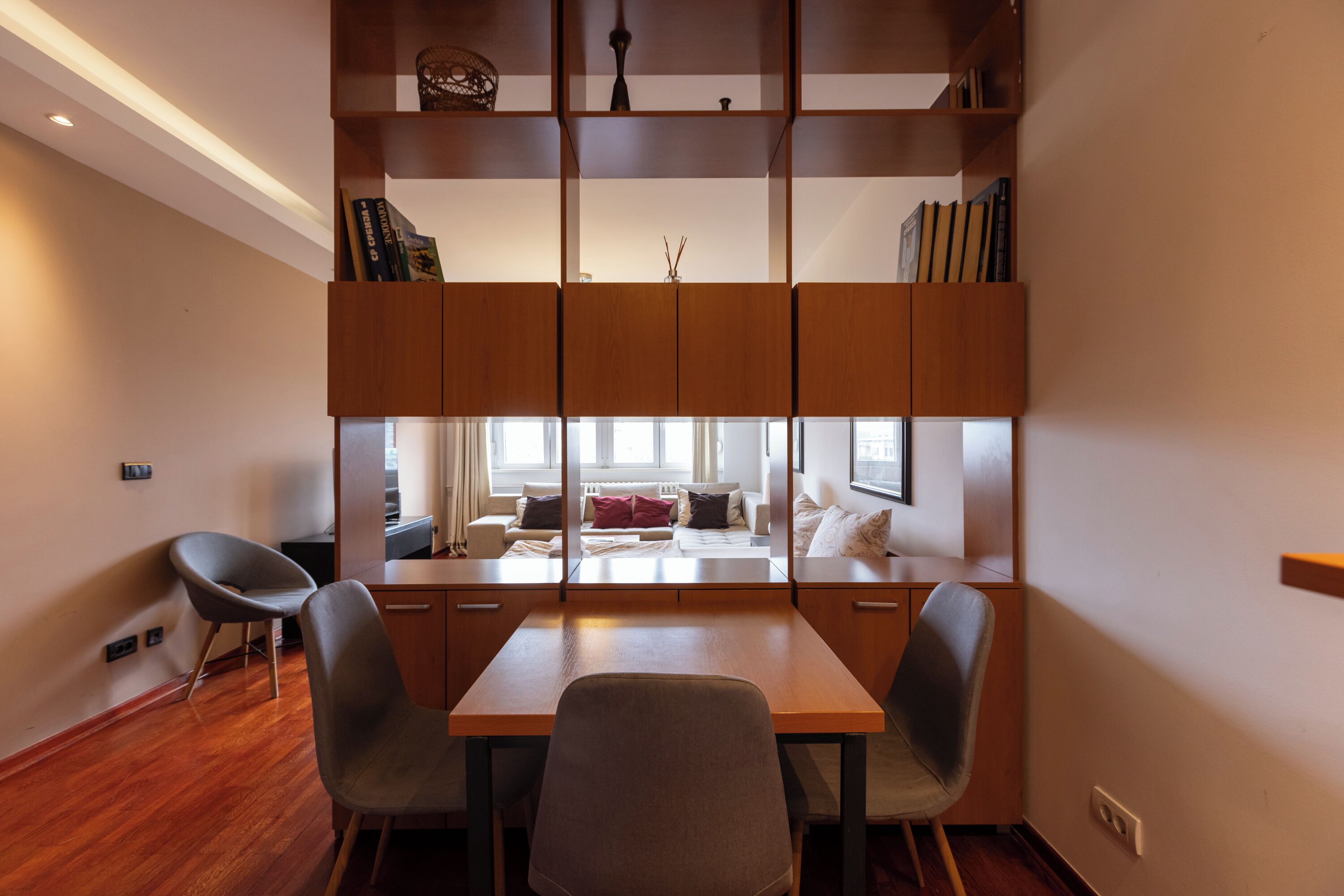 Studio | Desk, laptop workspace, soundproofing, iron/ironing board