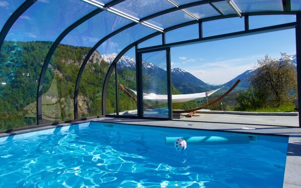 A heated pool