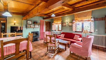 TV, fireplace, DVD player