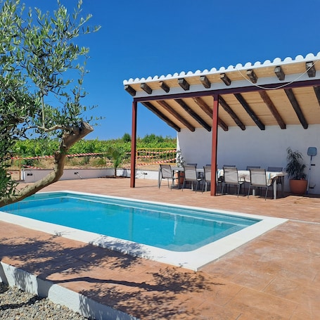 Pool. Country House 'Cal Peret Miquelet' with Mountain View, Private Pool and Wi-Fi