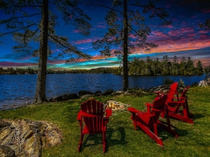 Terrace/patio - A little slice of paradise.  Waterfront, private beach entry, weed free swimming (Gilmour)