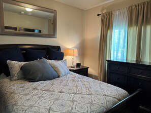 4 bedrooms, desk, iron/ironing board, travel cot
