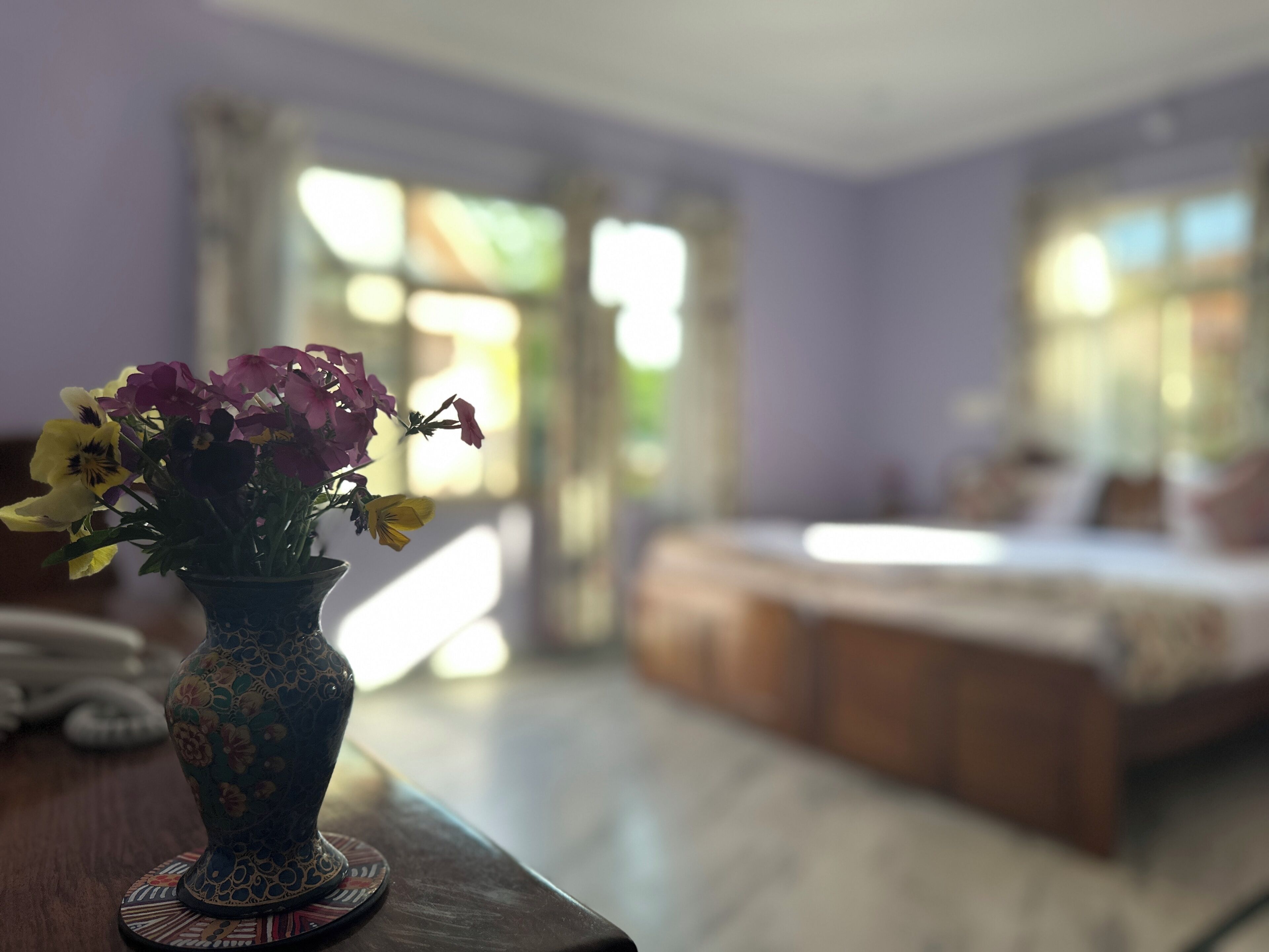 Deluxe Double or Twin Room, Multiple Beds, Private Bathroom, Courtyard View | Desk, laptop workspace, soundproofing, iron/ironing board