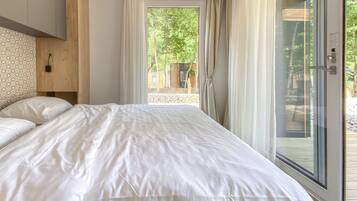 Chalé | 2 quartos, individualmente mobiliados, roupa de cama