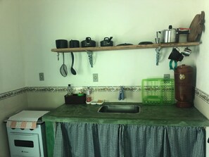 Oven, stovetop, blender, cookware/dishes/utensils
