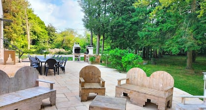 Large house in Normandy with heated swimming pool and games room.