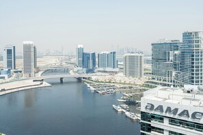 Deluxe Apartment, Balcony, City View | View from room - Cozy apartment near Burj Khalifa (Dubai)