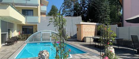 Outdoor pool, a heated pool
