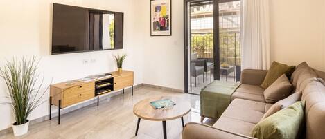 Apartment, Balkon, Gartenblick | Fassade der Unterkunft