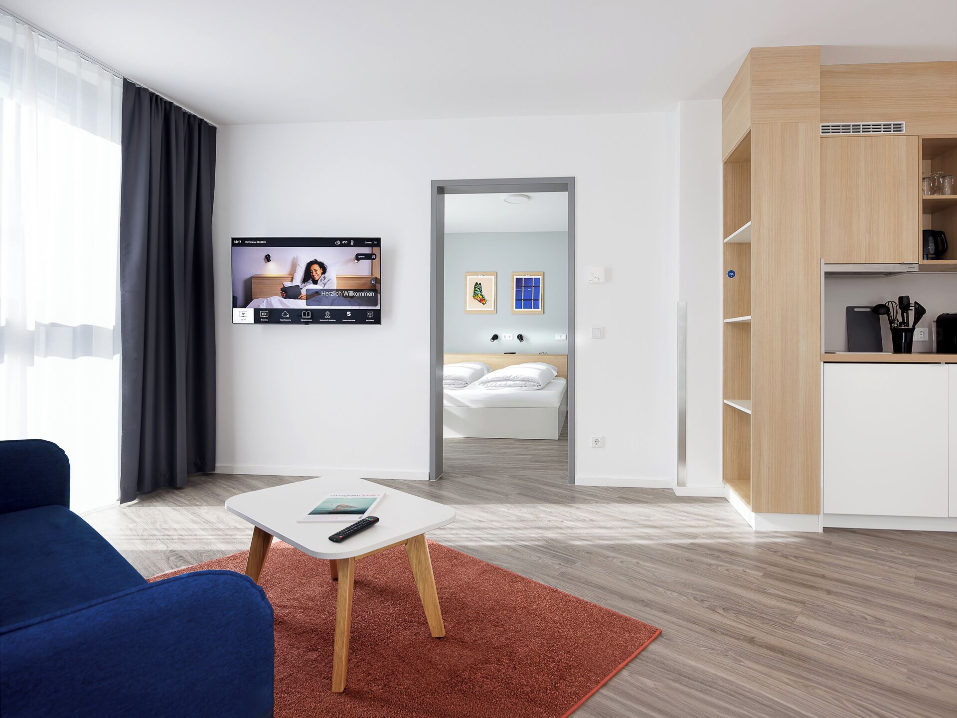 Lägenhet | Vardagsrum | 40-tums platt-tv med satellitkanaler